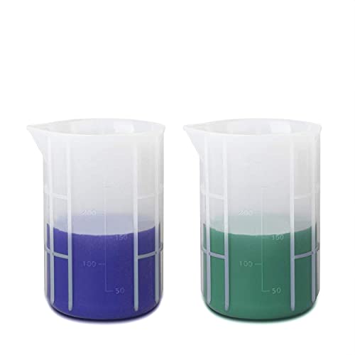 Gartful 300ml Mixing Cups for Epoxy Resin, 4PCS Extra Large Silicone Measuring Cups, Reusable, Durable Pour Tool for Casting Molds, Making Stain Jewelry & Cup, Acrylic Paint Pouring, DIY, Art, Craft - size: Large-300ml*4
