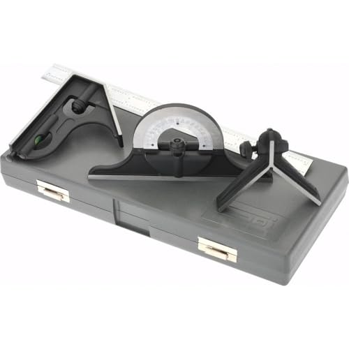 SPI 13-277-9 Combination Square 4-Piece Set: 3 Cast Iron Heads & 12" 4R Steel Blade - style: 12-inch Blade
