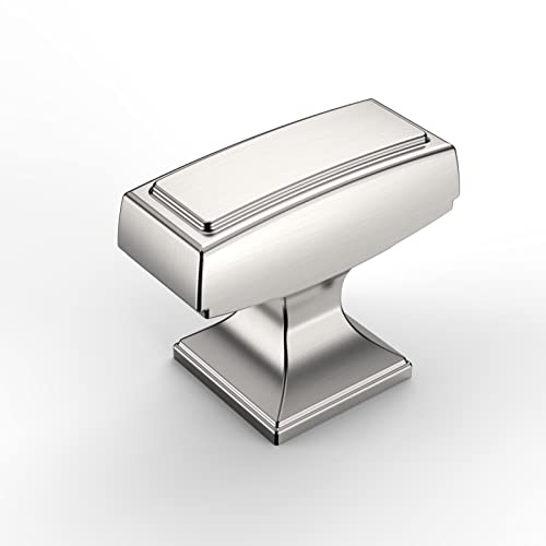 Amerdeco 10 Pack Brushed Satin Nickel Cabinet Knobs 1.4 Inch(35mm) Single Hole Cabinet Handles Dresser Knobs Drawer Knobs and Pulls for Bathroom Cabinets ZH0010 - color: Brushed Satin Nickel, size: Single Hole