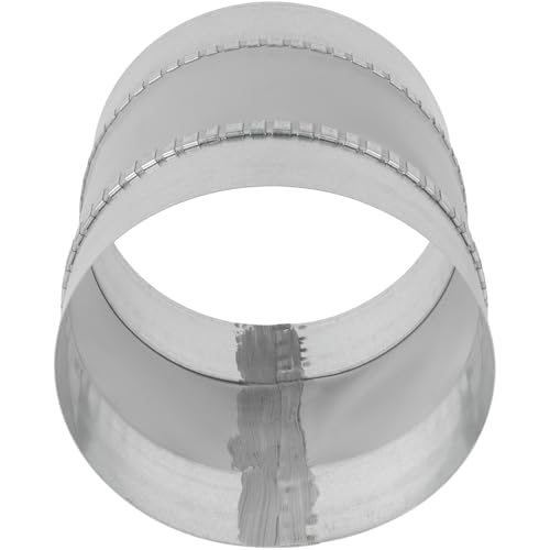 Repa Market 6" Inch Flexible Vibration And Noise Reducing Coupler - Female Fit Duct Connector – Galvanized Steel Coupling for Joining Two Male Duct Fittings – HVAC Ventilation Inline Joint - size: 6" Inch