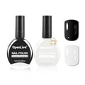 OpenLive 2Pcs Nail Polish Set 16.5ml Black and White Quick Dry Nail Polish Non Gel Nail Art DIY Home Manicure Gift for Women - color: Black and White