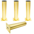 4-Pack Adjustable Aluminum Alloy Furniture Legs 10" Height Gold - color: Gold, size: 10 Inch