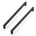 Ravinte Matte Black Cabinet Handles Square Pulls 11-5/16 Inch 3 Pack - size: 11-13/16 Inch (11-5/16 Inch Hole Center)
