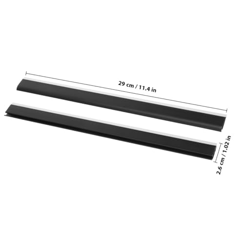 Hemobllo Dustpan Replacement Edge Strip 2-Pack Dust Pan Rubber Lip Replacement 11. Plastic Edge Strip for Floor Debris Collection Corner Cleaning and Tabletop Wiping