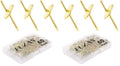60pcs Picture Hangers, 20lbs Picture Hanging Hooks, Iron Alloy Nail Hooks, Professional Plaster Picture Hanging Kit on Wooden/Drywall Hanging Hardware for Clock,Mirror,Jewelry Golden (Pack of 2) - size: 20LBS (Pack of 2)