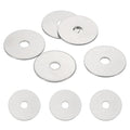 MECCANIXITY 5 Pcs M6 Stainless Steel Flat Washers Round Assortment Parts Spacers Assorted for Screws, Bolts, Plumbing, Automotive, Electrical 6.5mm ID 30mm OD 1.5mm Thick - size: M6, 6.5mm ID 30mm OD 1.5mm Thick
