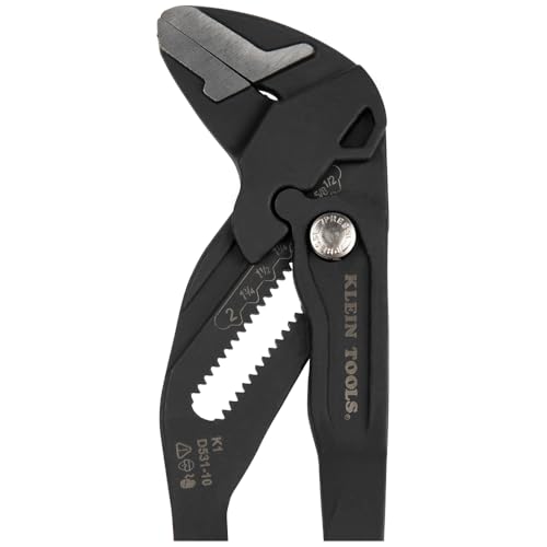 Klein Tools D53102KIT Adjustable Pliers Wrench Set, Compact High-Leverage Parallel Smooth Jaw Pliers, 7-Inch and 10-Inch, 2-Piece