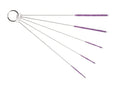 10" Extra Long Tube Brush Set - Small 5 Pack - Purple - color: Purple, size: Small 5 Pack (2mm 3mm 4mm 5mm 6mm)
