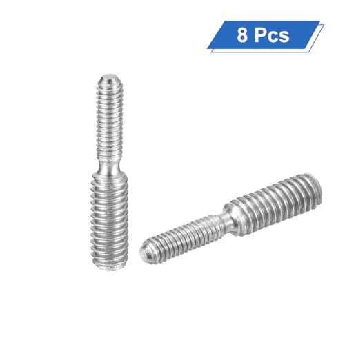 uxcell M3x10mm to M4x10mm Double End Threaded Stud Screw Bolt, 8Pcs 304 Stainless Steel Thread Reducer Adapter for Furniture Machinery Assembly Fastener - size: M3x10mm to M4x10mm