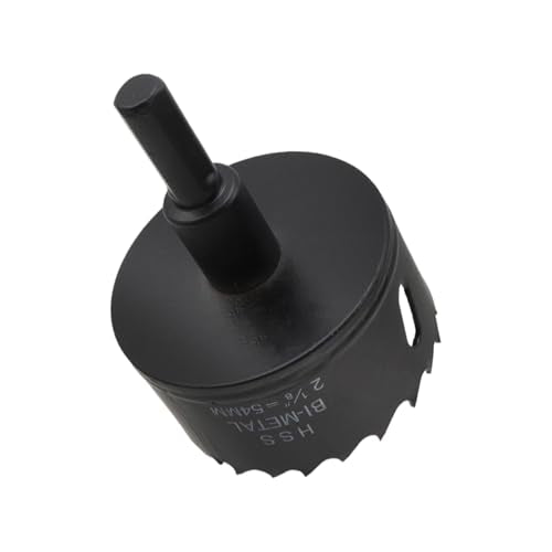 2-1/8" Hole Saw Drill Hole Cutter BI-Metal Hole Saw for Thin Metal, Drywall, Plastic and Wood - 2pcs - color: black, size: 2-1/8" (54mm)
