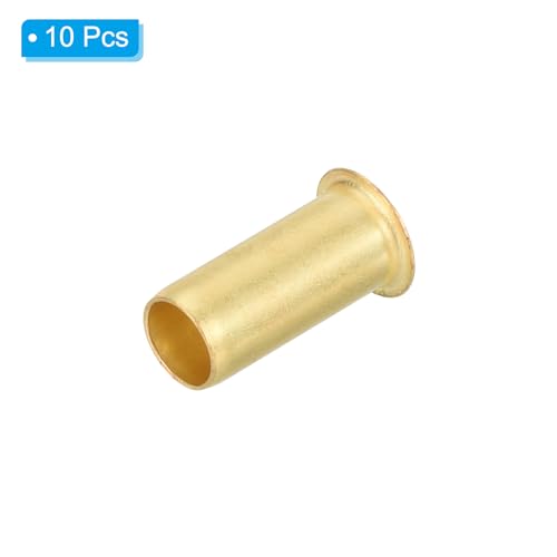 PATIKIL Brass Compression Insert for 5/16" Tube OD, 10 Pack Insert Tube Support Compression Fitting Assortment Kit for Water Oil Air Pipe - size: 5/16"