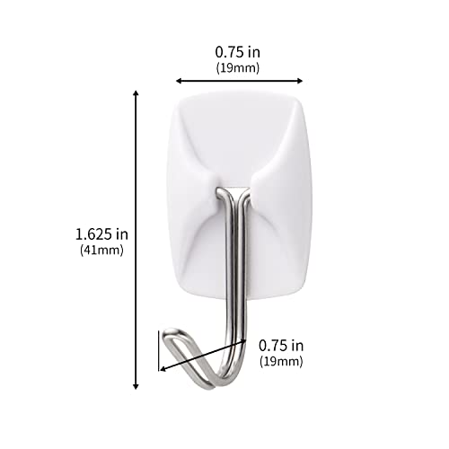 MOVELYST White Wall Hooks for Hanging, 32 Hooks+40 Strips, Value Pack (S) - size: Small, style: White-32+40