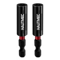 HAUTMEC 2PCS 1/4" Magnetic Impact Drill Bit Holder, CR-V Quick Change Hex Shank Screwdriver Bit Holder Extension with Torsion Zone for Drill & Impact Driver - HT0163 - size: 2-Pack Magnetic Bit Holder