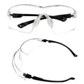 UV Protective Safety Glasses for Men/Women fit Sport/Work, Yard work, Lawn mowing, Ride, Shoot, ANSI Z87.1 Rated, Fog/Scratch Resistant Wrap-around Lens, Nose Pad Adjustable Black Temples