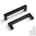 Goldenwarm 3-3/4 Inch 10 Pack Black Cabinet Handles Kitchen Drawer Pulls - color: Black, size: 3 3/4'' Hole Center