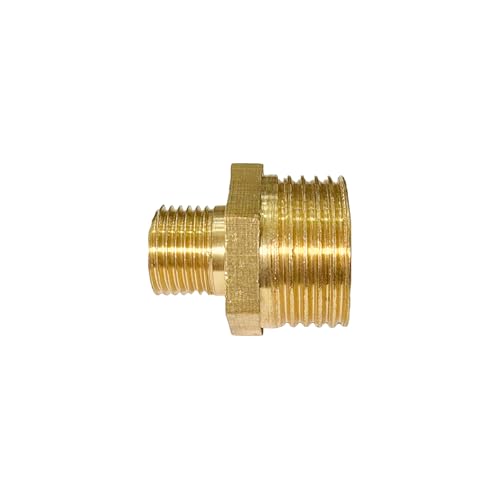 3/8" x 1/8" Male Threaded Hex Nipple Reducer Brass NPT Pipe Fitting Adapter Straight Connectors Pack of 2 - size: 3/8" x 1/8" -2 Pack