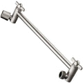 BRIGHT SHOWERS Brass Shower Head Extension Arm for Rain and Handheld Shower Head, 10 Inch Universal Shower Arm Extender, Height & Angle Adjustable, Brushed Nickel - color: Brushed Nickel, style: 10 Inch