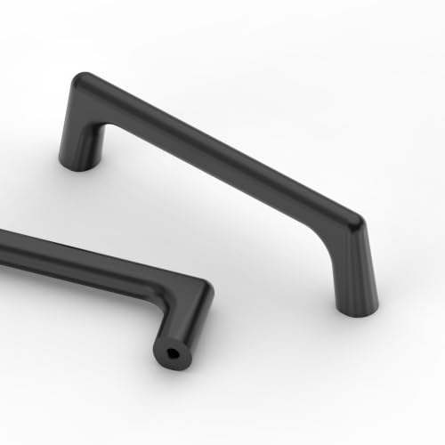 Asidrama 6 Pack 3.75 Inch(96mm) Matte Black Cabinet Pulls Cabinet Handles Cupboard Handles Kitchen Cabinet Hardware for Cupboard Drawer Pulls - color: Matte Black, size: 3.75" Hole Center, style: 6 Pack