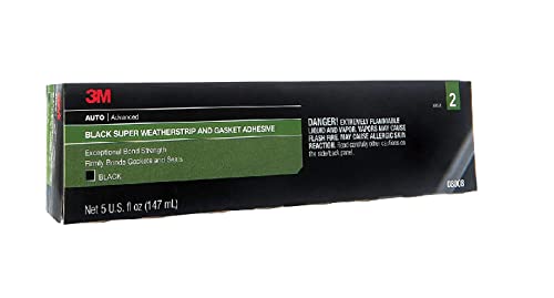 3M 08008 Super Weatherstrip Adhesive, 08008, Black, 5 oz Tube (Pack of 2) - size: 5 Ounces (Pack of 2)