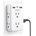 LENCENT 2 to 3 Prong Outlet Adapter, 2 Prong Outlet Extender with 6 AC