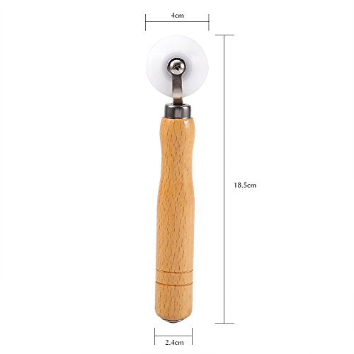 18.5cm Wood Handle Seamed Home Wallpaper Roller,POM Material Internal Seam Roller Corner Wallpaper Roller,Wallpaper Seam Roller for Home Wall Paper Decorating Hand Tool