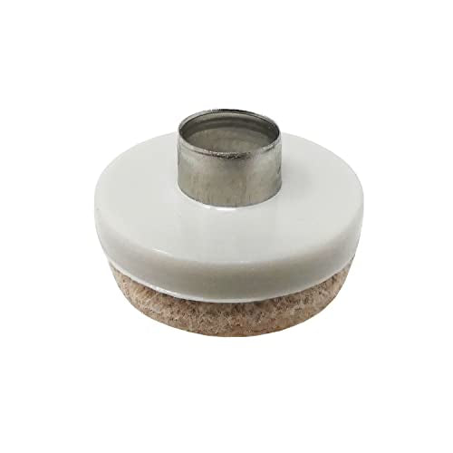 FeltGard 1" Round Nail-On Felt Furniture Sliders, Protective Heavy-Duty Felt Pads for Wood Furniture and Hard Surfaces, 8-Count, Beige