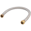 SharkBite 3/4 Inch x 3/4 Inch FIP x 24 Inch Stainless Steel Braided Flexible Water Heater Connector, Push To Connect Brass Plumbing Fitting, PEX Pipe, Copper, CPVC, PE-RT, HDPE, U3088FLEX24LF - size: 24 in, style: SharkBite