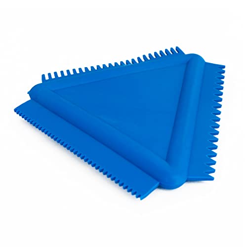 Wood Graining Painting Tool yyangz Triangle Shaped Wood Texture Graining Tool, Household Wall Art Paint Rubber for DIT Wall Room Decoration, Blue