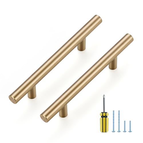 Ravinte Champagne Bronze Cabinet Handles 3-1/2 Inch Hole Center 30 Pack - color: Champagne Bronze, size: 3-1/2 Inch Hole Center