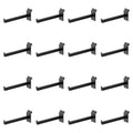 16 Pack Heavy Duty Tube Slatwall Shelf Brackets, Metal Tubular Slat Wall Brackets with Lip, Slatwall Accessories for Garage, Retail, and Home Storage - size: 8 Inch, style: Black