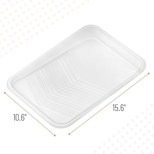 Bates 9 Inch Paint Tray Liners - 10 Transparent Plastic Disposable Trays for Painting Walls - color: Clear, size: 10 Pack 9 Inch