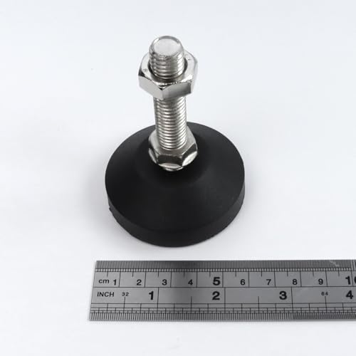 M12 Leveling Feet 880 Lb Capacity, 3.2-Inch Height, 2.28-Inch Base, 4Pcs - color: Black, size: D60xM12xH50mm