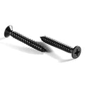 #6 x 1-1/4" Wood Screw 100Pcs 18-8 (304) Stainless Steel Screws Flat Head Phillips Fast Self Tapping Drywall Screws Black Oxide by SG TZH - size: #6 x 1-1/4"