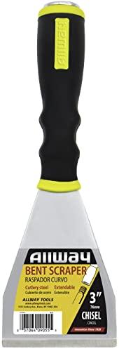 ALLWAY BS3 Soft-Grip Bent Scraper, 3"