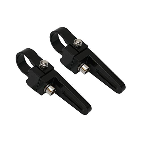 Universal-Fit 360° Adjustable 1.0" Tubular Clamp Light Mounts for Offroad LED Light Bar Easy Positioning on Trucks & SUV Tube Surface, High-Grade Light Weight Aluminum, Black Sleek Finish, 2 PCS Set - size: 1"(25mm)