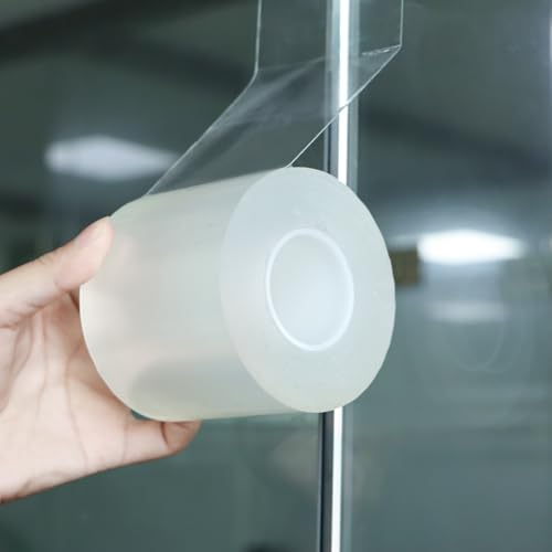 Transparent Window Weather Sealing Tape 3IN x 33 FT Draft Isolation No Residue Removable Adhesive Waterproof Windows Doors Shower Glass AC Units Ideal for Winter Seal & Summer Cold Air Loss Prevention - size: 3 In x 33 FT