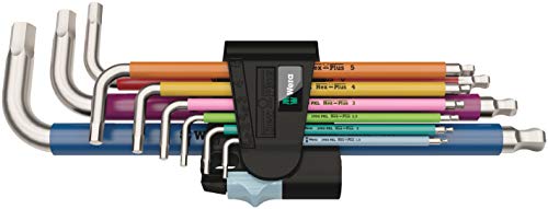 Wera 05022669001 L-Key Set 3950 Spkl/9 SM Metric of Stainless Steel,MULTI - style: L-Key Set