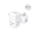 TROND 2 to 3 Prong Outlet Adapter 2 Pack, 3 AC Power Splitter with USB C - color: White, size: 2 Prong-2 Pack