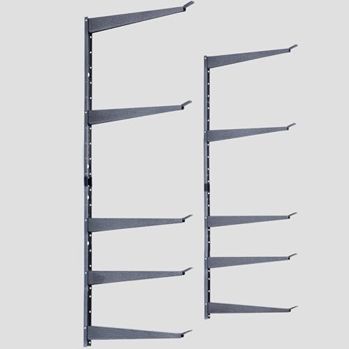 Delta Heavy Duty Lumber Storage Rack Cycle, Holds Up to 800 lbs - Easy to Install Wood Storage Rack with Fully Adjustable Arms - Steel Construction Storage Solution for Garage, Basement & Pantry - style: 16" Gray 5-Tier Heavy Duty Rack