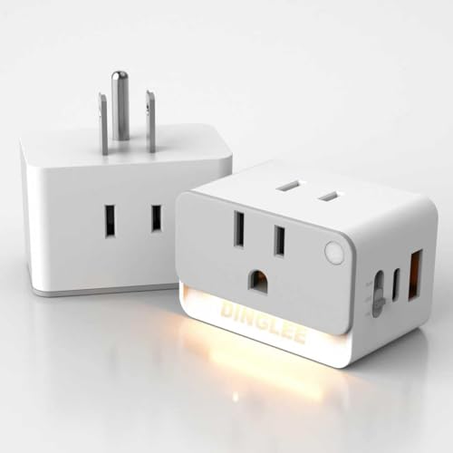 Outlet Extender 2 Pack, 2 AC Multi Plug Wall Outlet with 2 USB Ports - size: 2Pack