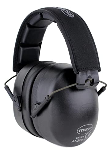 TITUS 3 Series, Onyx 37 Original Highest NRR Noise Reduction Earmuffs - color: Black (Premium Band / Earmuffs Only)