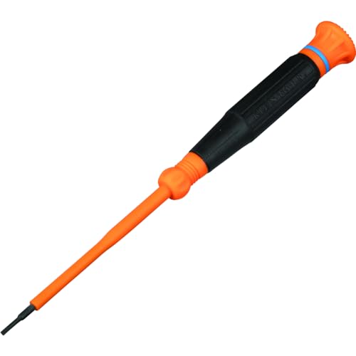 Klein Tools 6273INS Insulated Precision Screwdriver, 1/16-Inch Mini Electrician Screwdriver, 1000-Volt Cushion Grip Handle - style: 1/16-Inch Slotted