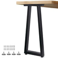 36 Inch Metal Bar Table Legs Set of 2 Black - size: H36" T1