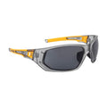 DEWALT DPG112-2D Miter™ Premium Vented No-Slip Safety Glasses – Smoke Lens – Vented Frame & Lenses – Rubber Temples & Nosepiece – 1 Pair - color: Gray/Yellow / Smoke, size: One Size