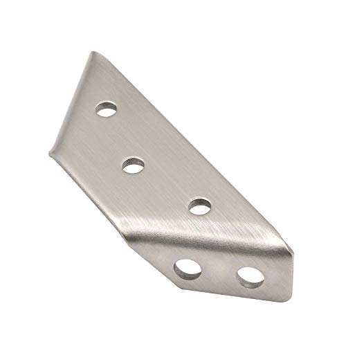 Trapeziform Angle Brackets Stainless Steel Angle Corner Braces for Desk Edge, Box, Wood Beam - Pack of 10 - size: Small 10pcs