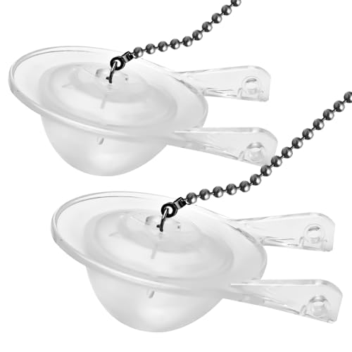 3-Inch Toilet Flappers Replacement Kit for Gerber 99-827, 3 Inch Toilet Flush Valve with Stainless Chain and Hook, High Performance Silicone Toilet Flapper - Reliable Toilet Flapper (Clear 2 PCS) - color: Clear 2 PCS