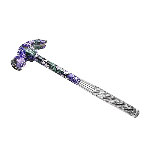 6-in-1 Floral Hammer Kit, Multifunctional Set with Cross & Flat Screwdriver, Portable Mini Gift - color: Purple