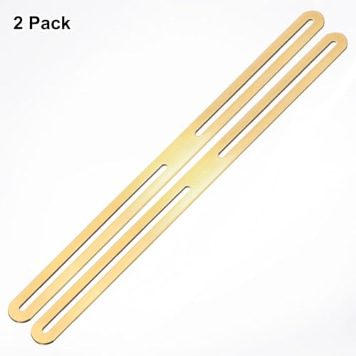 M METERXITY 2-Pack Flat Mending Plate Support 14.17x0.94in, Gold - color: Gold, size: 360 x 24mm
