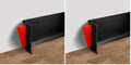 Vinyl Wall Base Baseboard Molding Trim 4" Flexible Self Adhesive Rubber Wall Base Moulding Trim Peel and Stick Design, 4 Inch x 20 Feet, Black (Pack of 2) - color: Black, size: 4in x 20ft (Pack of 2)
