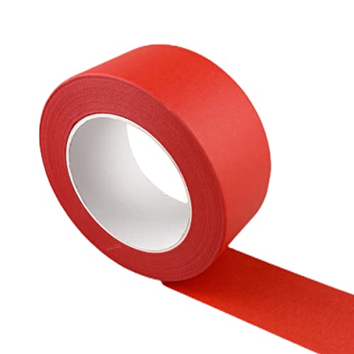 2 Inch Red Wide Masking Tape, 2 Inch X 55 Yard - color: Red, size: 2 Inch X 55 Yard